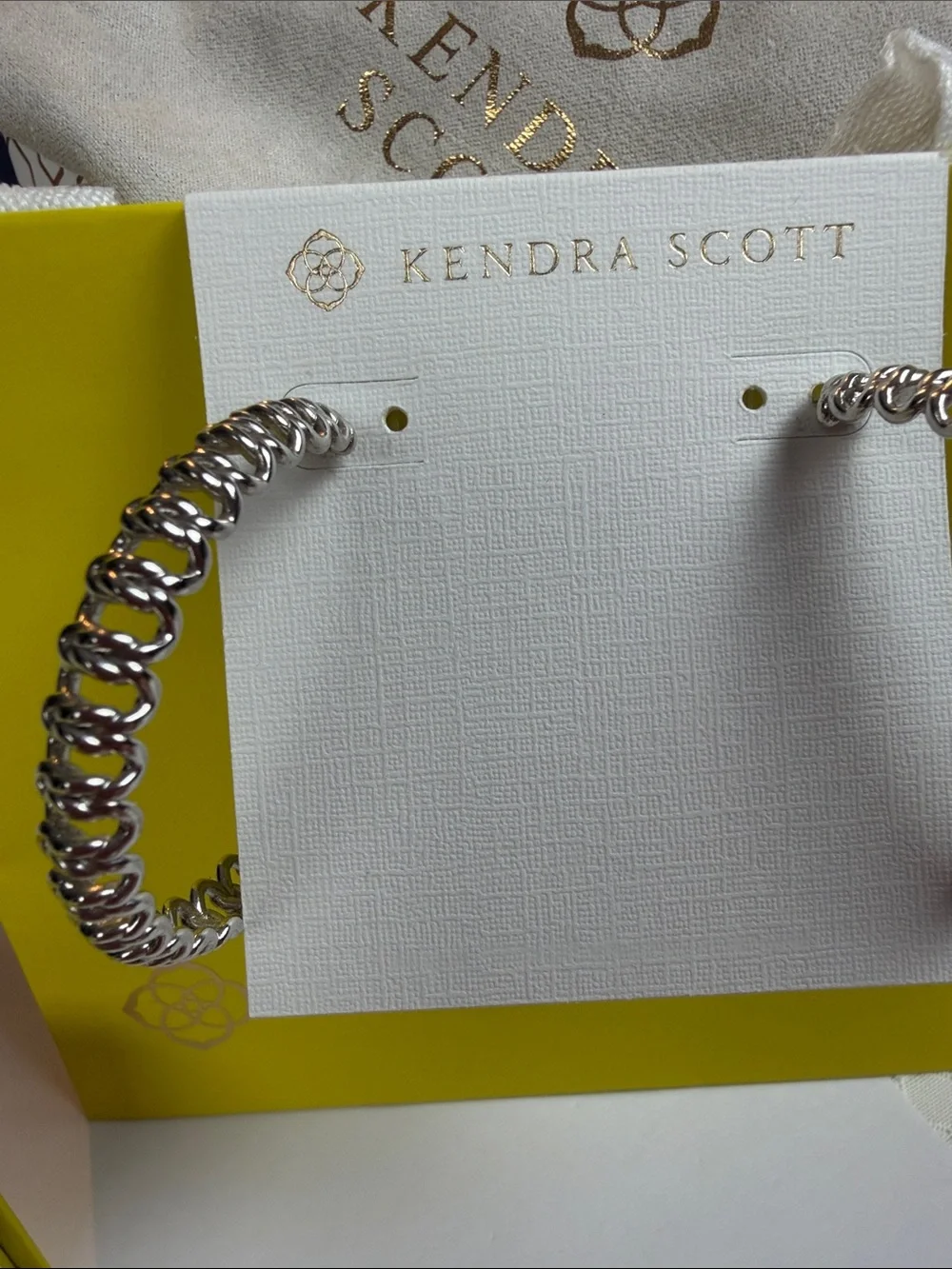 Kendra Scott Silver Spiral Hoop Earrings